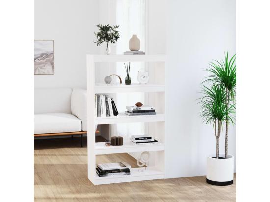 vente unique Bibliothèque/Séparateur de pièce Blanc 80x30x135 5cm Pin massif