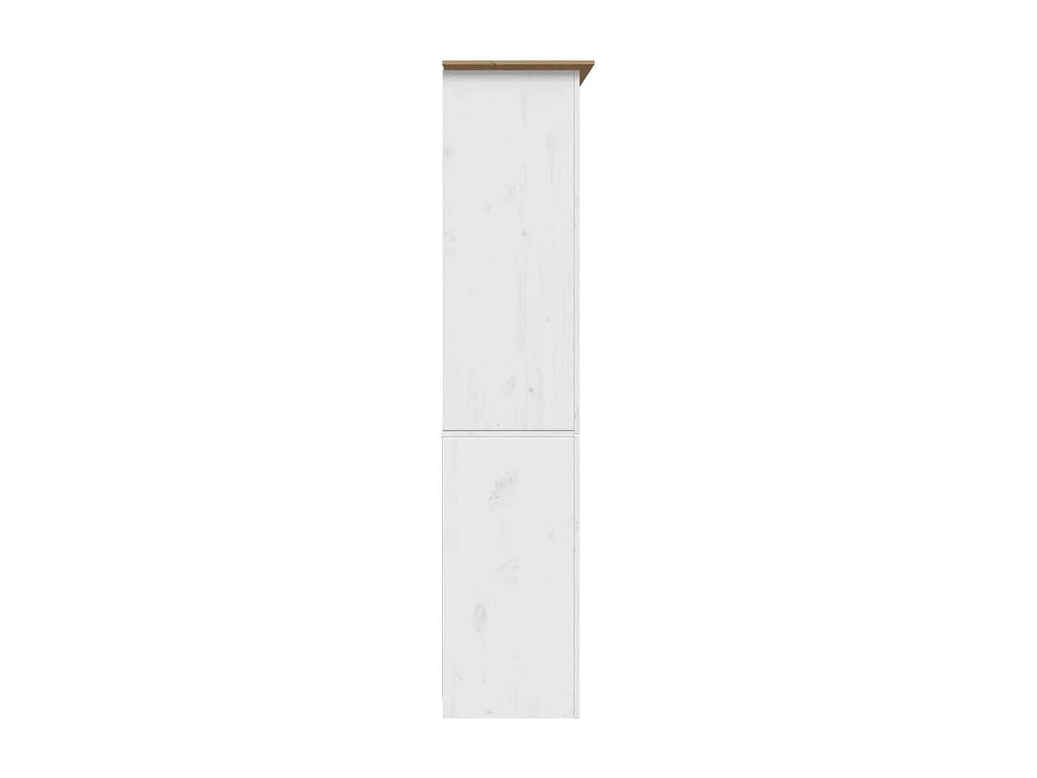 Bibliothèque BODO blanc and marron 82x40x173 cm bois massif pin