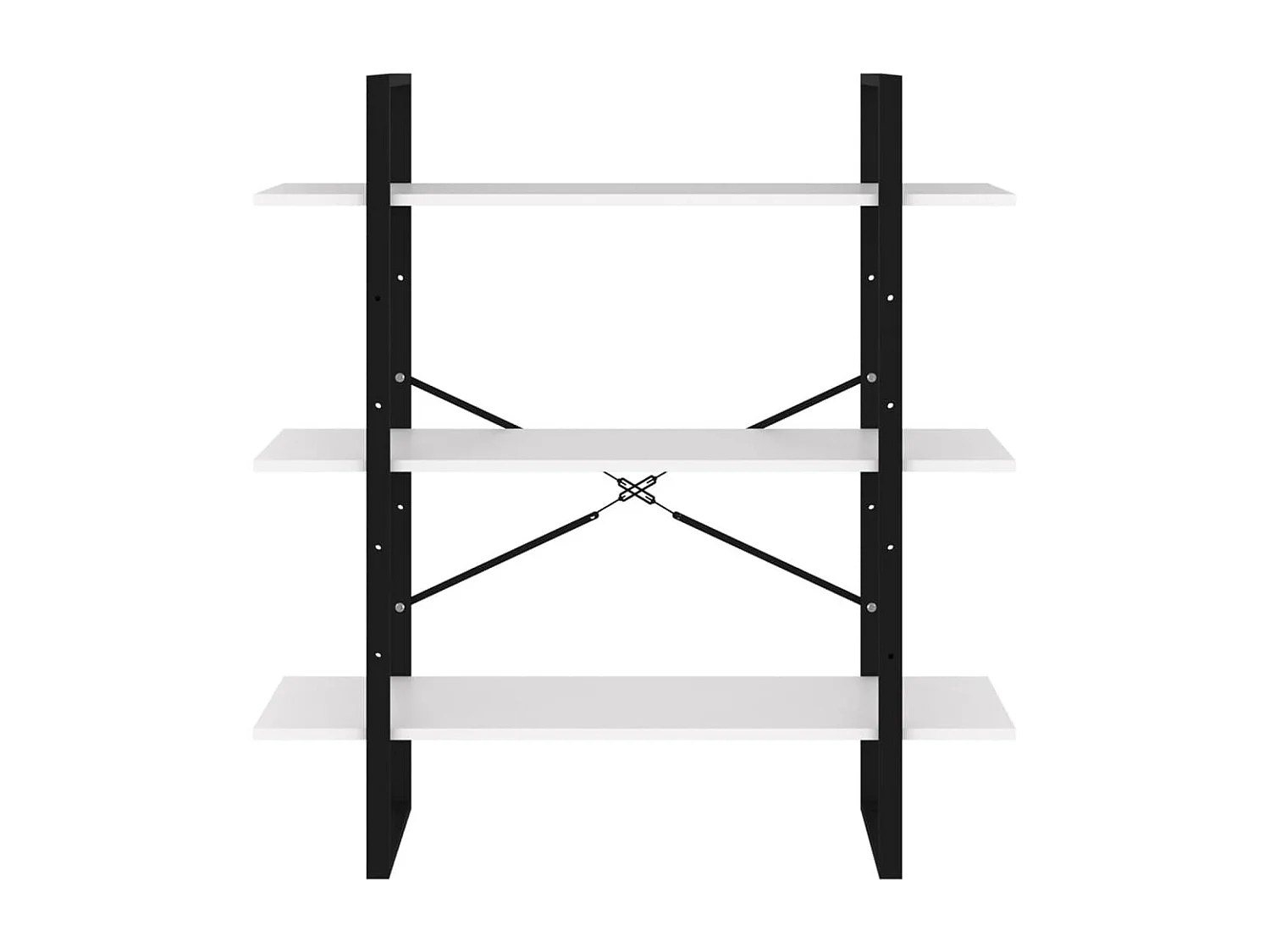 Boekenkast 100x30x105 cm bewerkt hout wit