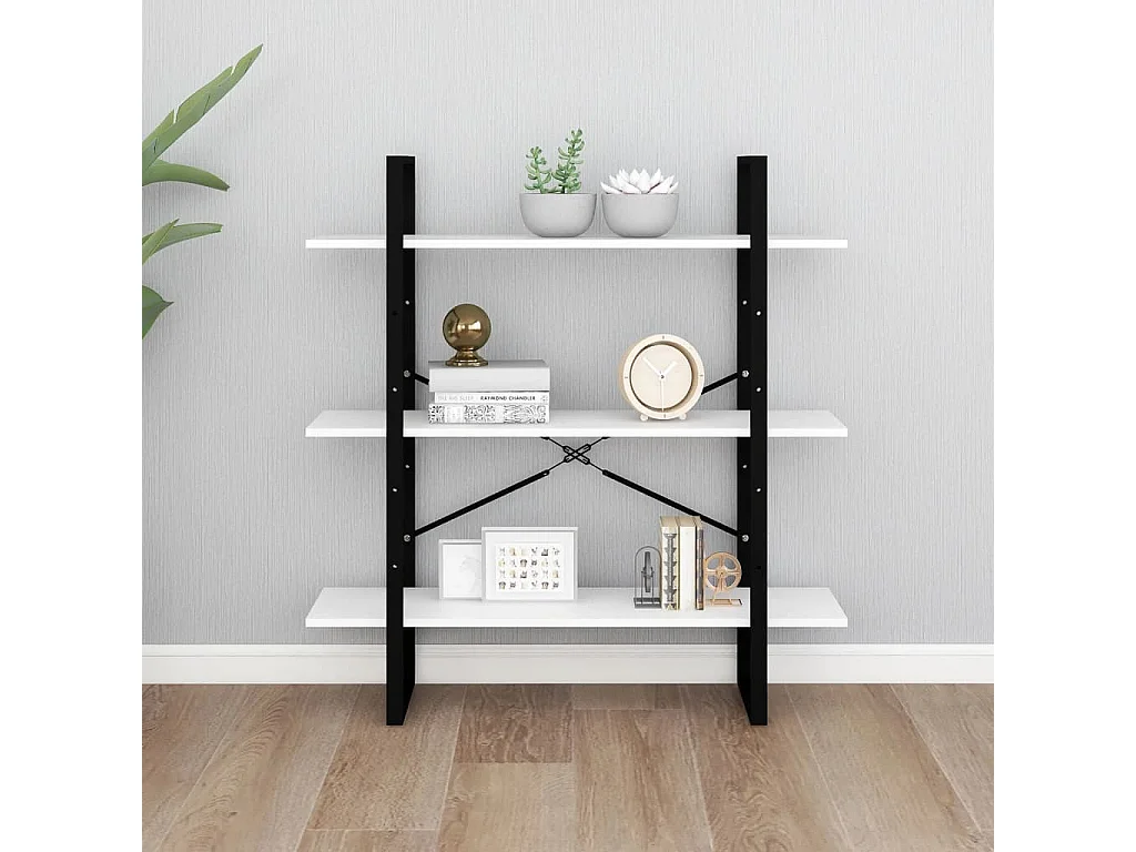 Bibliothèque blanc 100x30x105 cm bois d’ingénierie