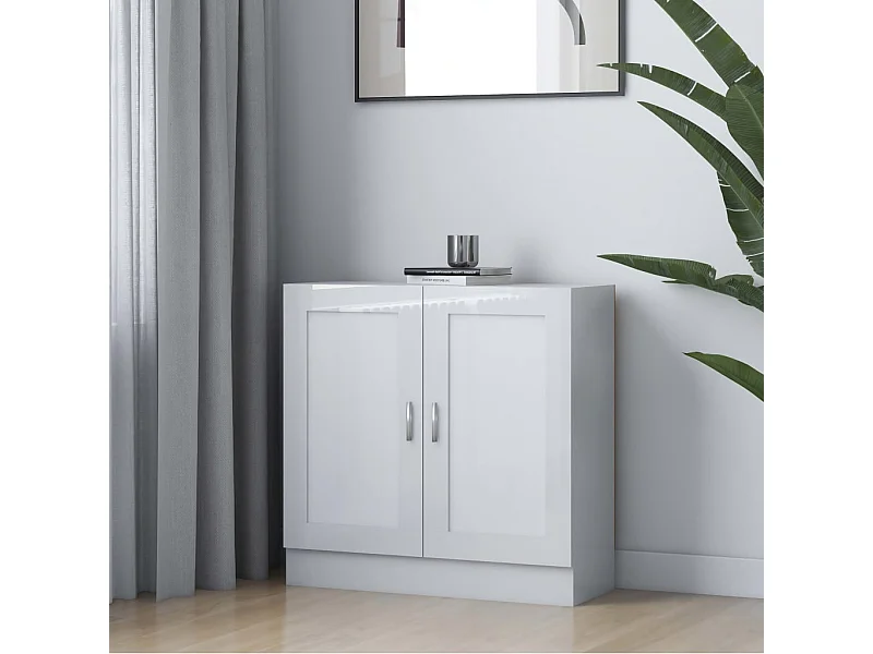 Estante 82,5x30,5x80 cm derivados de madeira branco brilhante