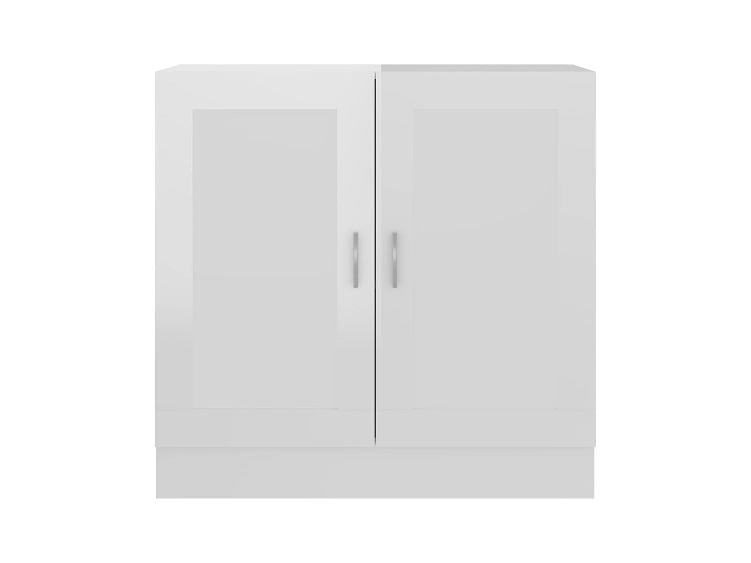 Armario de libros contrachapada blanco brillo 82,5x30,5x80 cm