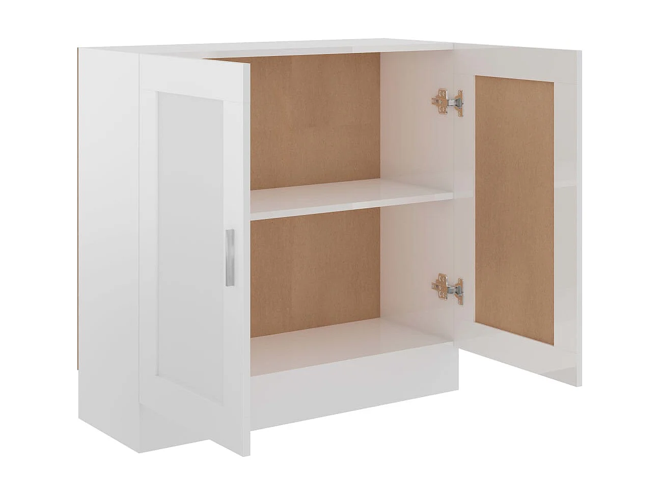 Bücherschrank Hochglanz-Weiß 82,5x30,5x80 cm Holzwerkstoff