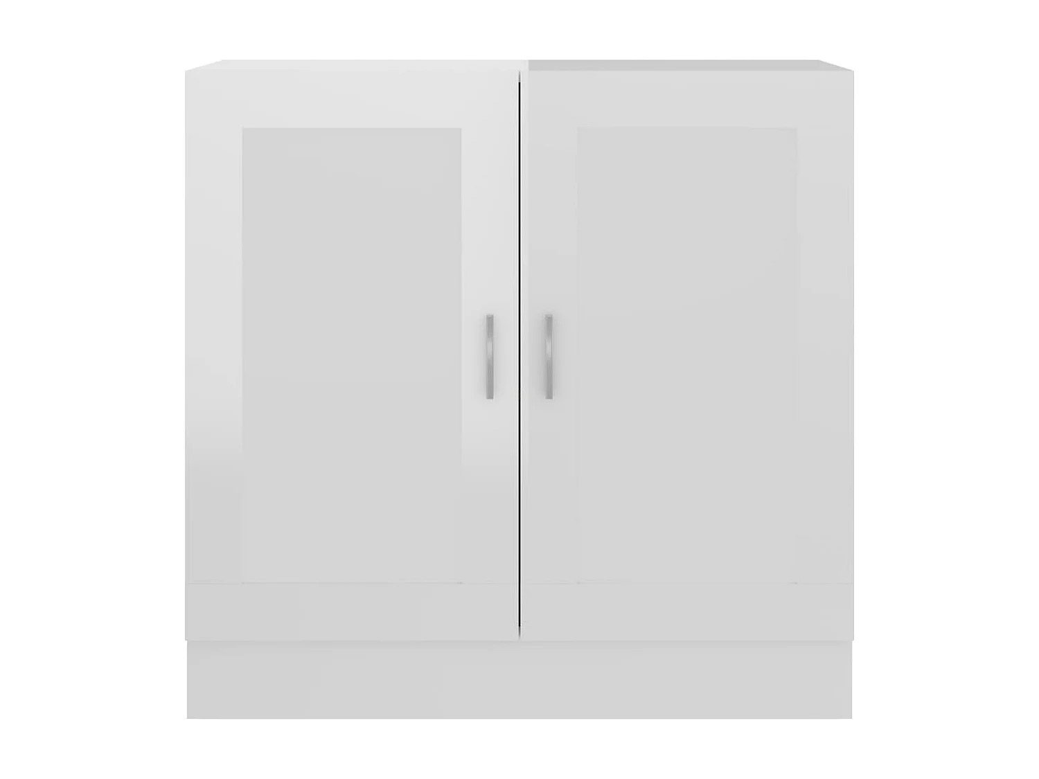 Bücherschrank Hochglanz-Weiß 82,5x30,5x80 cm Holzwerkstoff