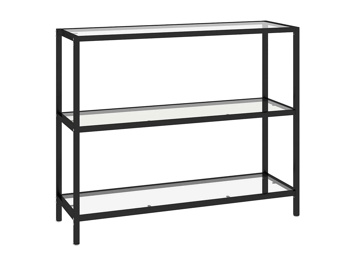Scaffale Trasparente 100x36x90 cm in Vetro Temperato