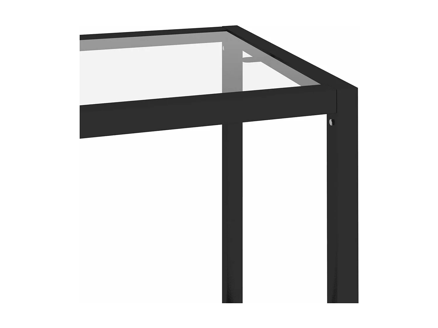 Scaffale Trasparente 100x36x90 cm in Vetro Temperato