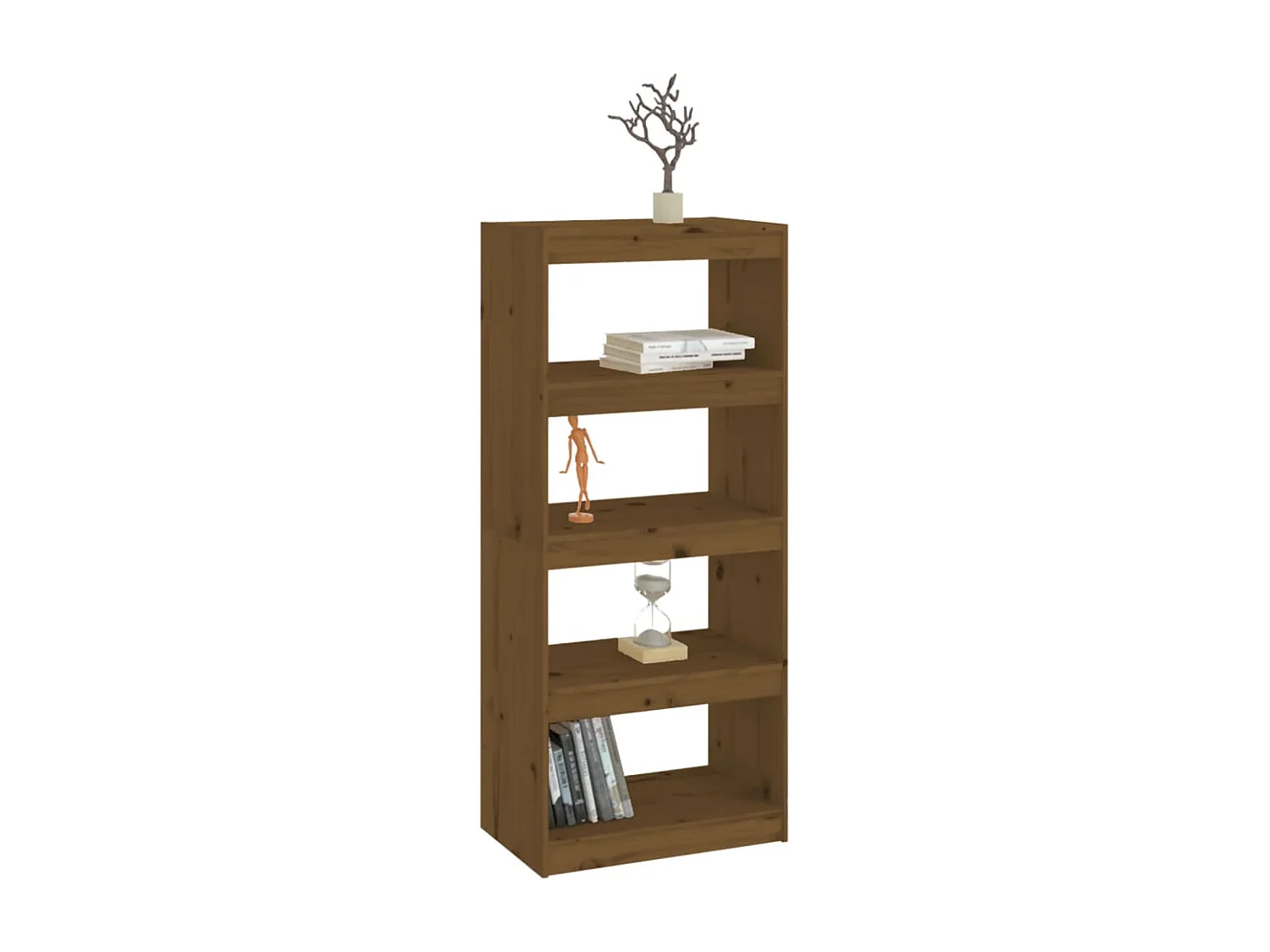 Bücherregal/Raumteiler Honigbraun 60x30x135,5 cm Kiefernholz