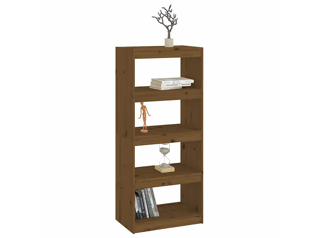 Bibliothèque/Séparateur de pièce Marron miel 60x30x135,5 cm Pin