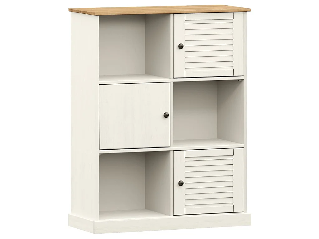 Estante VIGO 90x35x114,5 cm madeira de pinho maciça branco