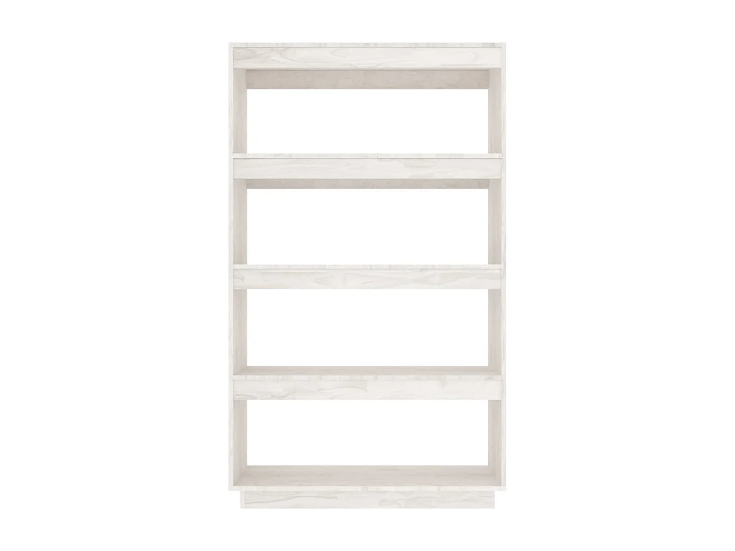 Boekenkast/kamerscherm 80x35x135 cm massief grenenhout wit
