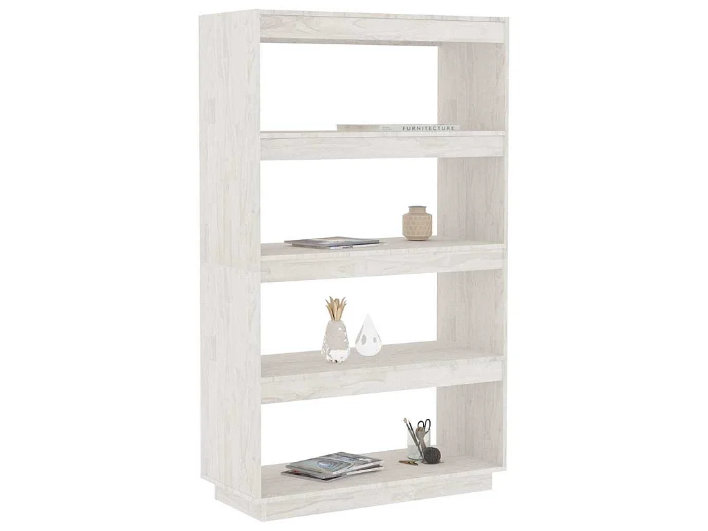 Estante/divisória 80x35x135 cm madeira de pinho maciça branco