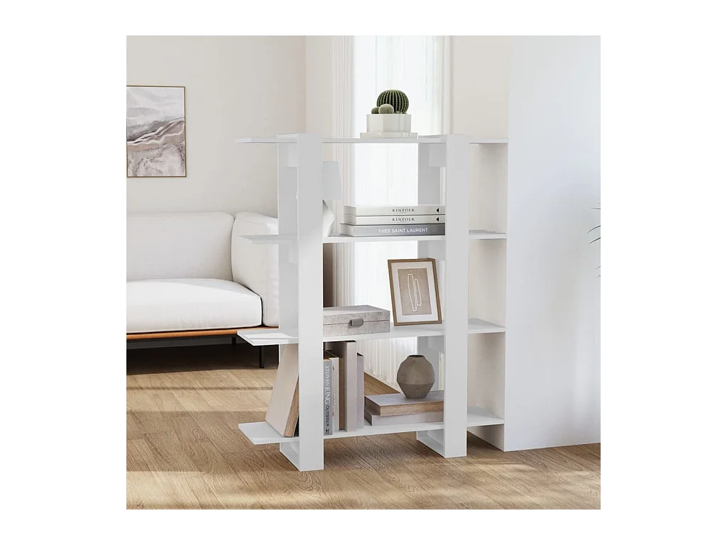 Bücherregal/Raumteiler Weiß 100x30x123,5 cm