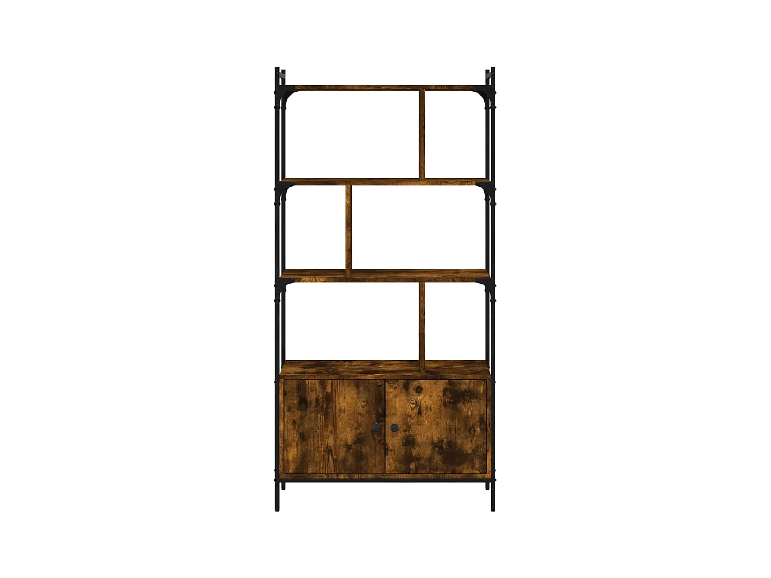 Bücherregal mit Tür Räuchereiche 76,5x30x154,5 cm Holzwerkstoff