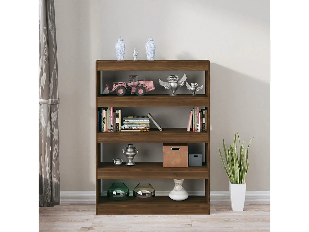 Bibliothèque/Séparateur de pièce chêne marron 100x30x135 cm