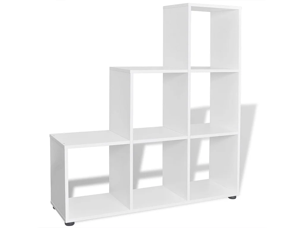 Treppenregal Bücherregal 107 cm Weiß