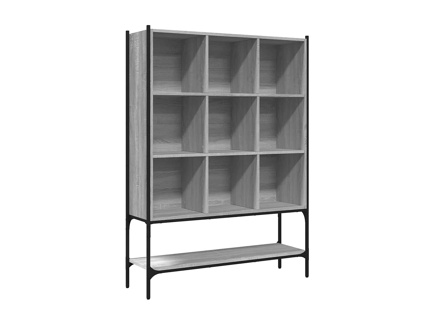 Bibliothèque sonoma gris 102x30x141,5 cm bois d'ingénierie