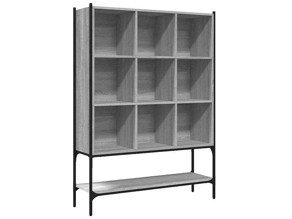 Bibliothèque sonoma gris 102x30x141,5 cm bois d'ingénierie
