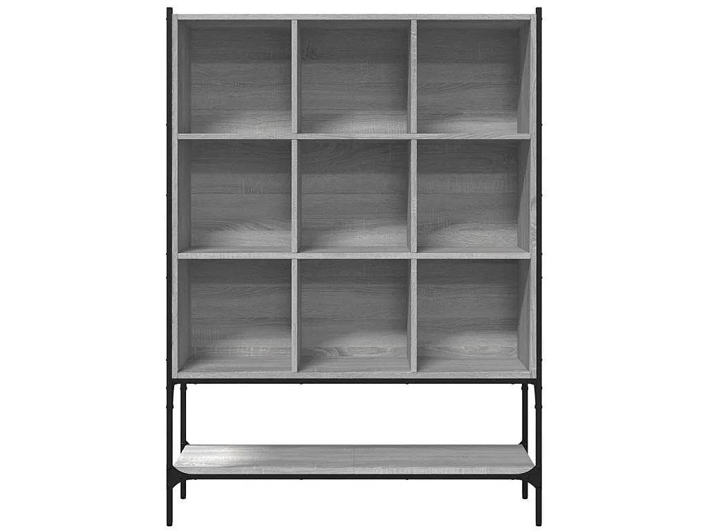 Libreria Grigio Sonoma 102x30x141,5 cm in Legno Multistrato
