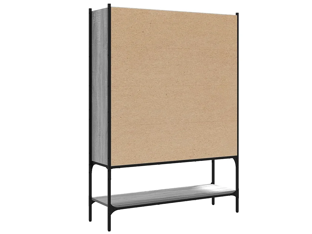 Libreria Grigio Sonoma 102x30x141,5 cm in Legno Multistrato