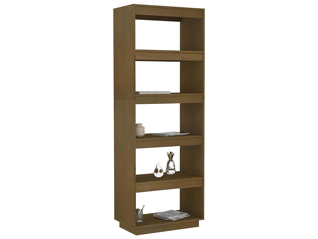 Bibliothèque/Séparateur de pièce Marron miel 60x35x167 cm Pin