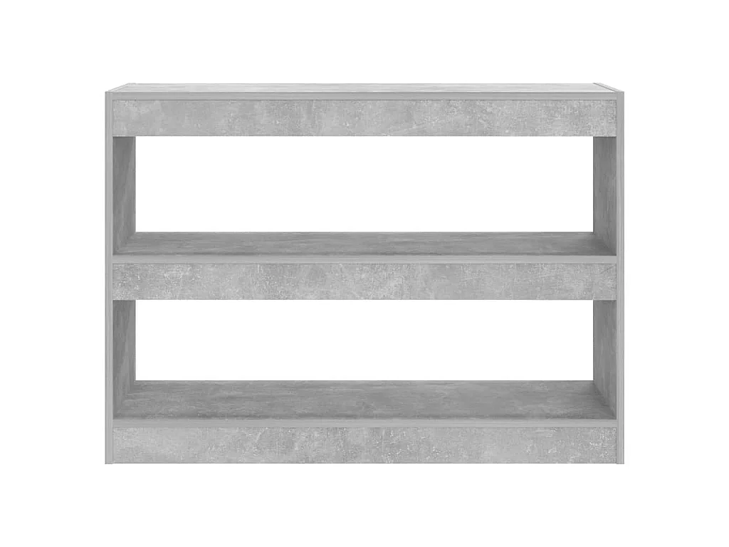 Bibliothèque/Séparateur de pièce Gris béton 100x30x72 cm