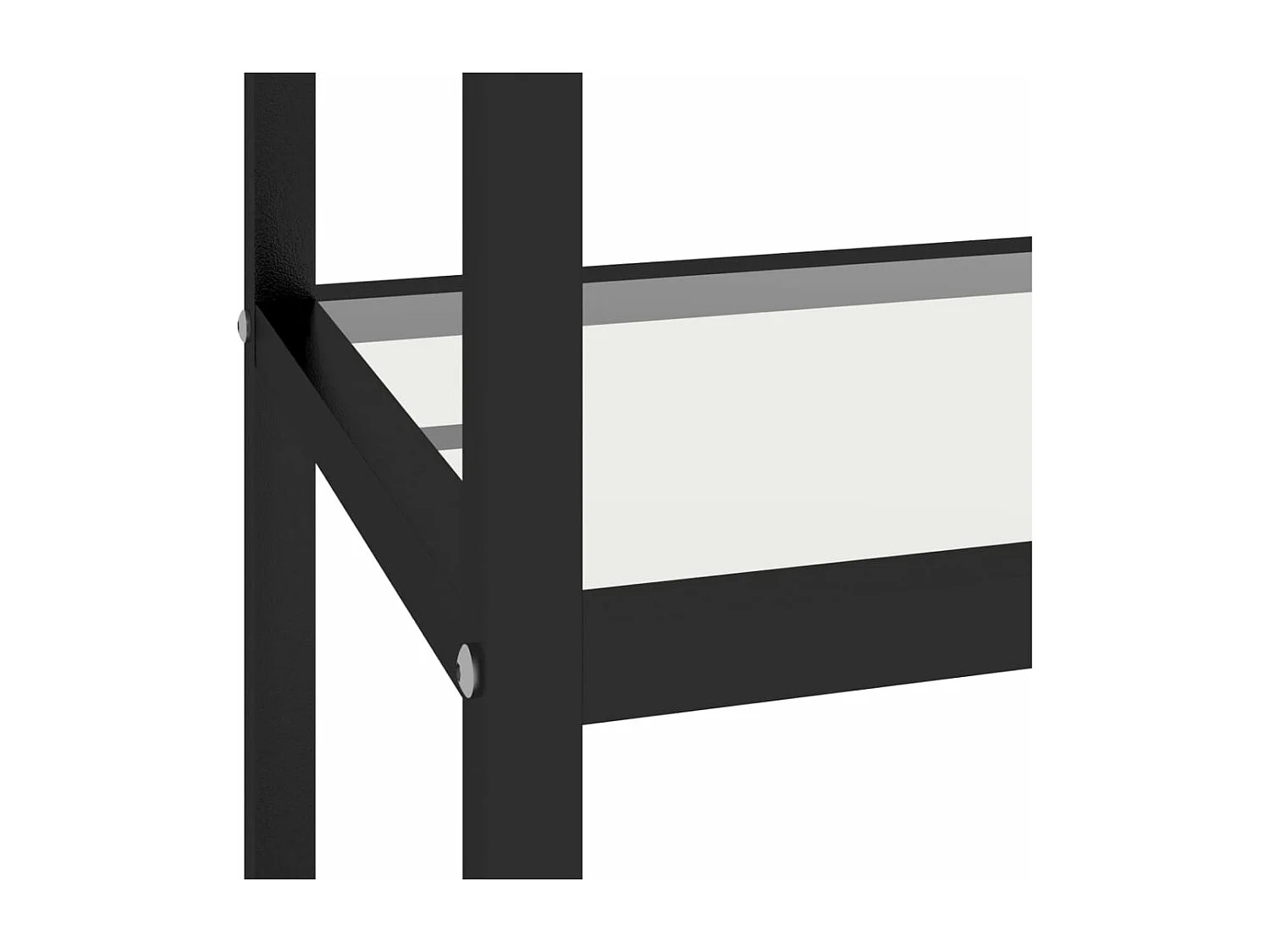 Scaffale Trasparente e Nero 100x36x90 cm in Vetro Temperato