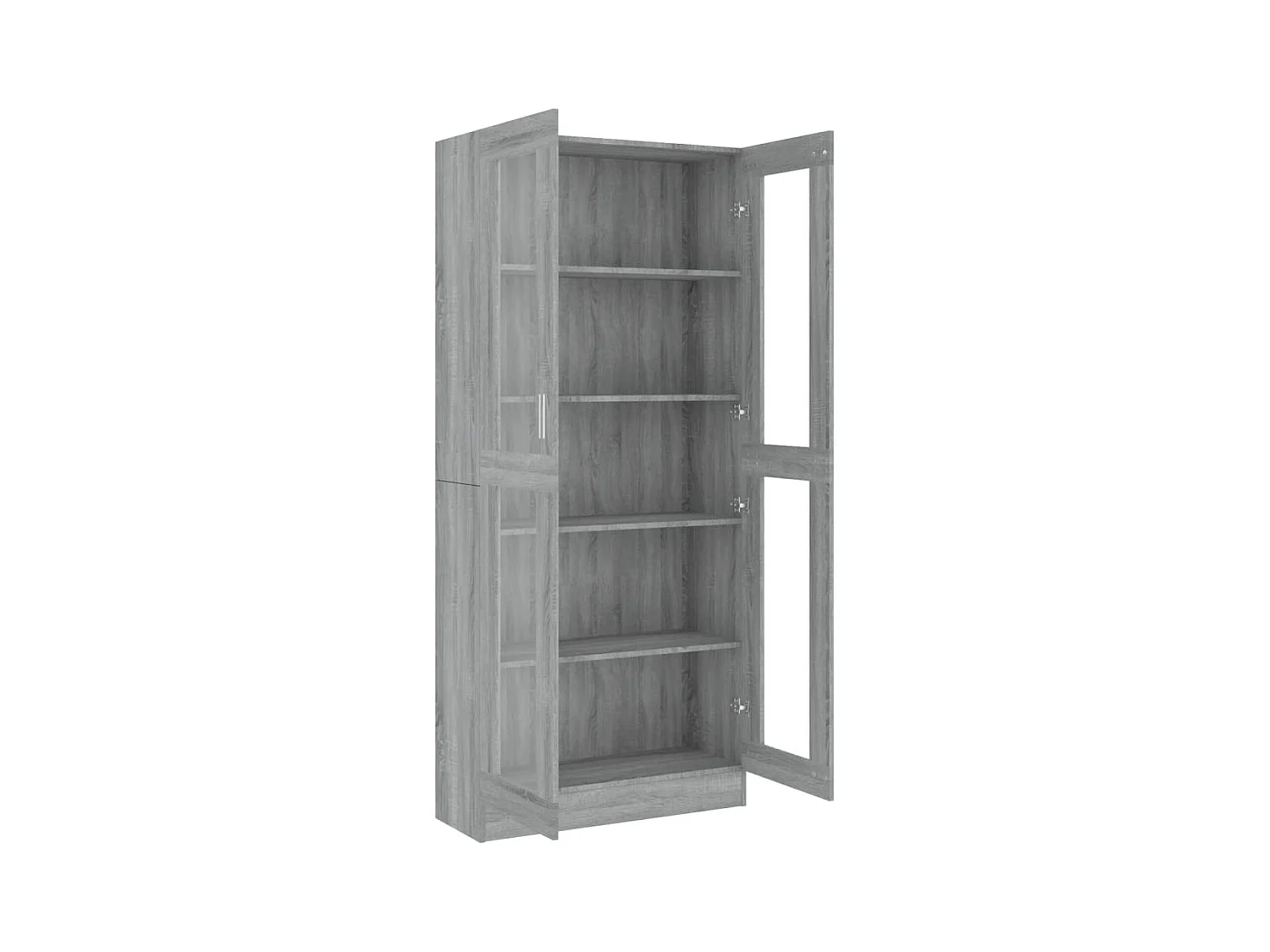 Armoire à vitrine Sonoma gris 82,5x30,5x185cm Bois ingénierie