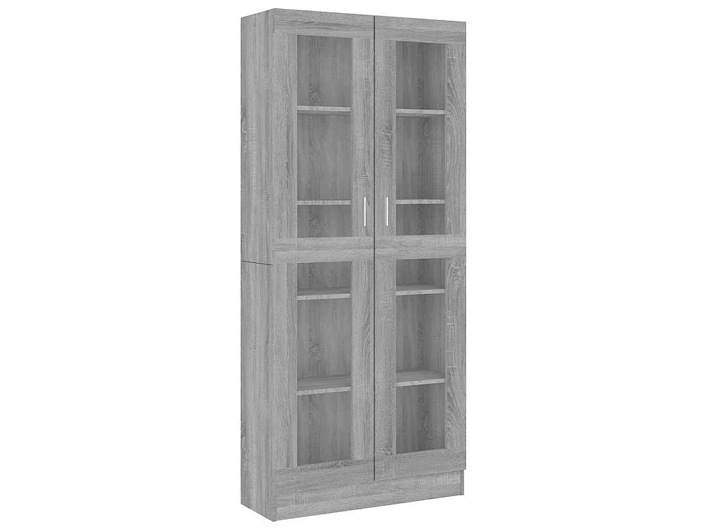 Armoire à vitrine Sonoma gris 82,5x30,5x185cm Bois ingénierie