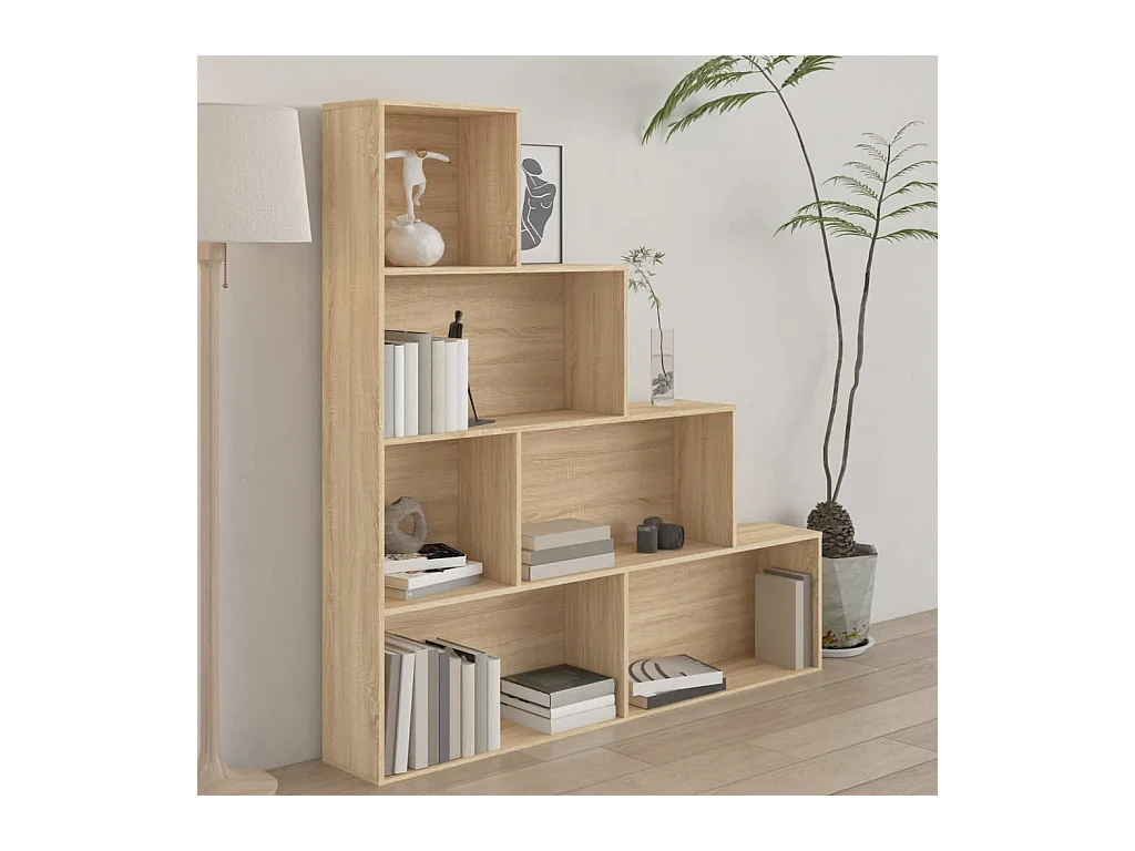 Bibliothèque/Séparateur de pièce Chêne sonoma Bois d'ingénierie