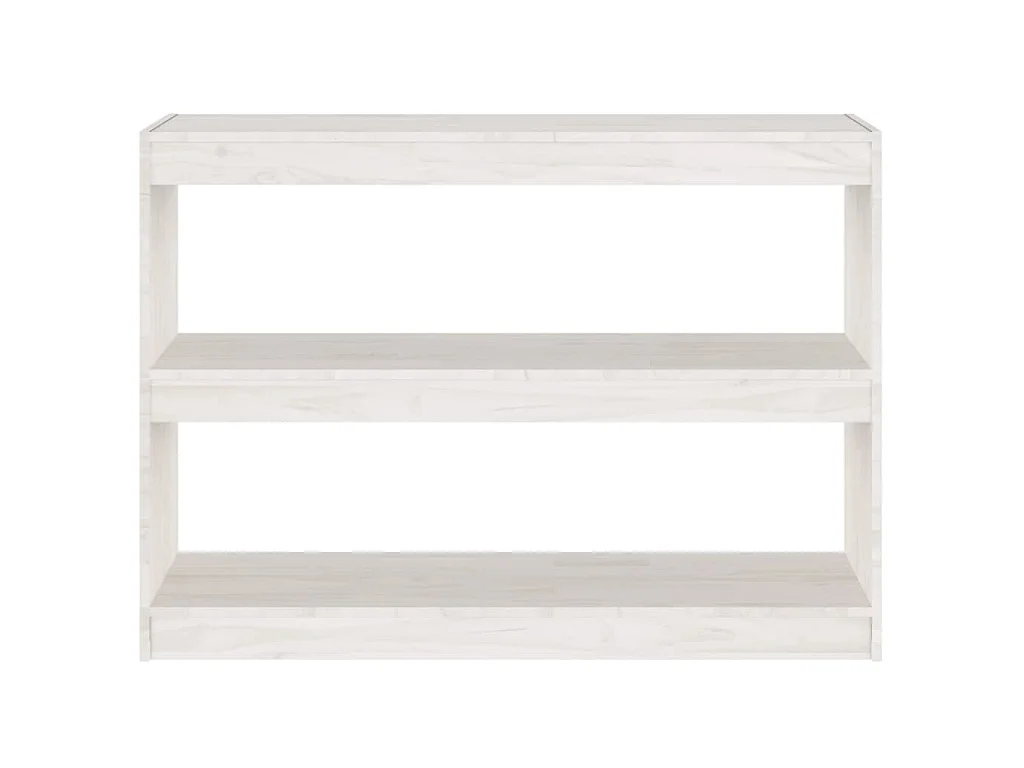 Boekenkast/kamerscherm 100x30x71,5 cm grenenhout wit