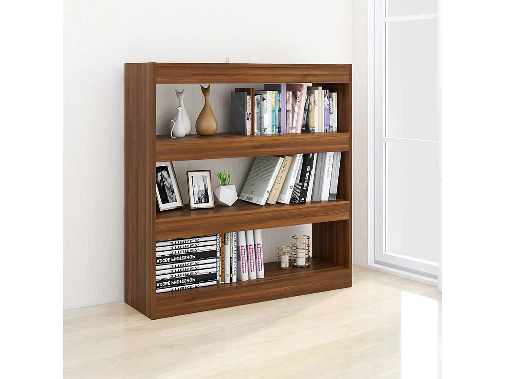 Bibliothèque/Séparateur de pièce chêne marron 100x30x103 cm