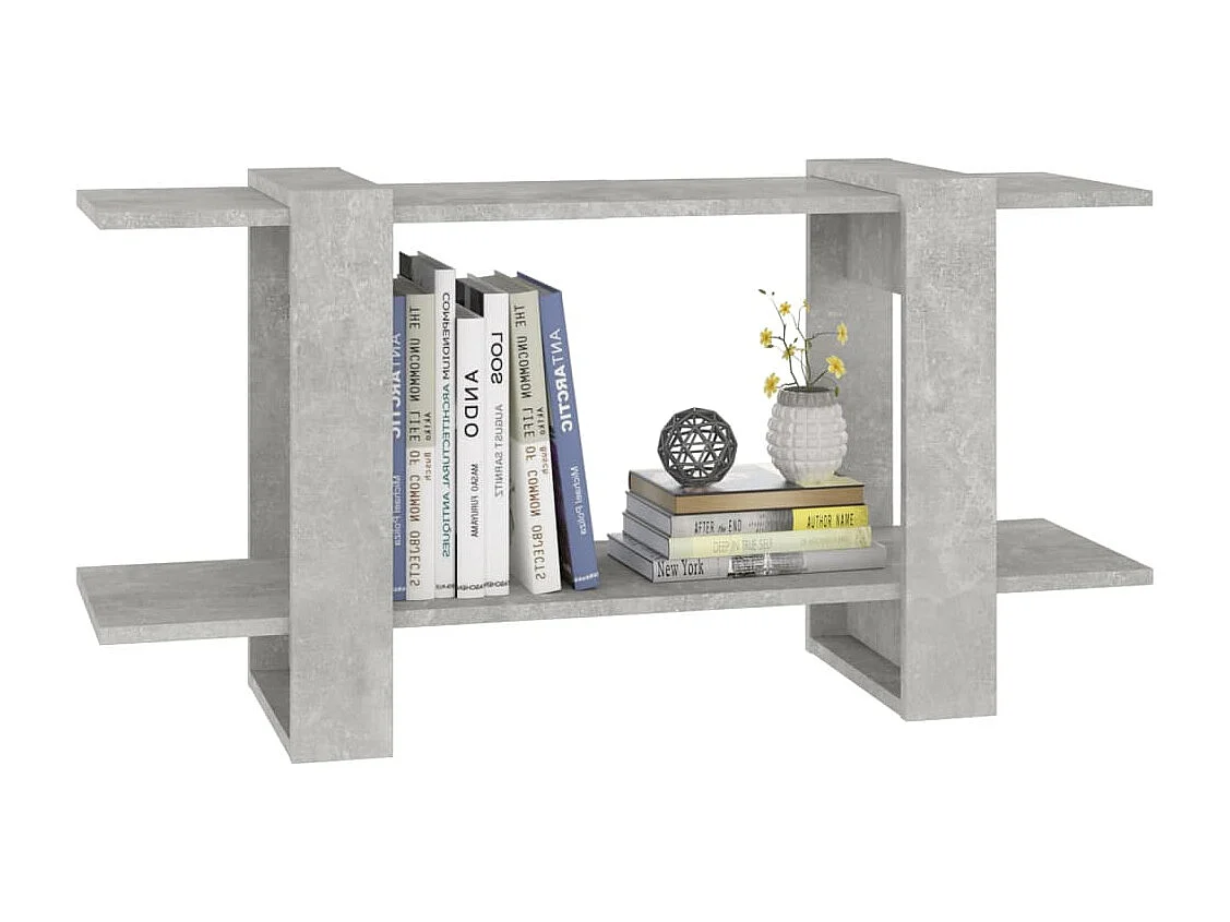 Boekenkast 100x30x51 cm bewerkt hout betongrijs