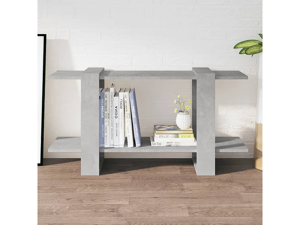 Bibliothèque Gris béton 100x30x51 cm bois d'ingénierie