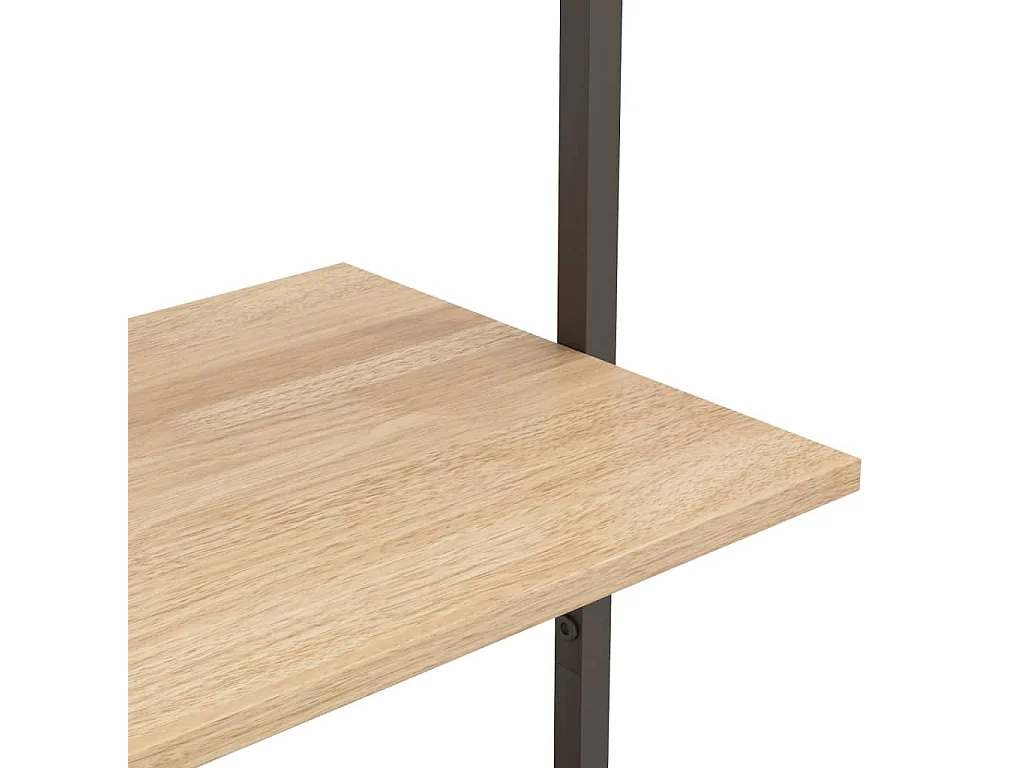 Unidade 5 prateleiras 64x35x185 cm castanho-claro e preto