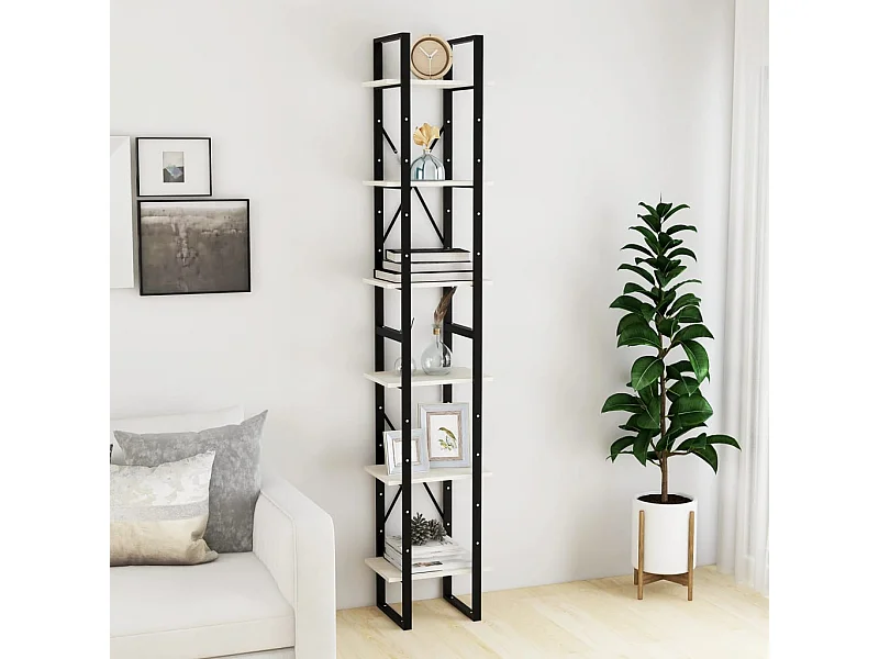 Hoge kast 40x30x210 cm massief grenenhout wit