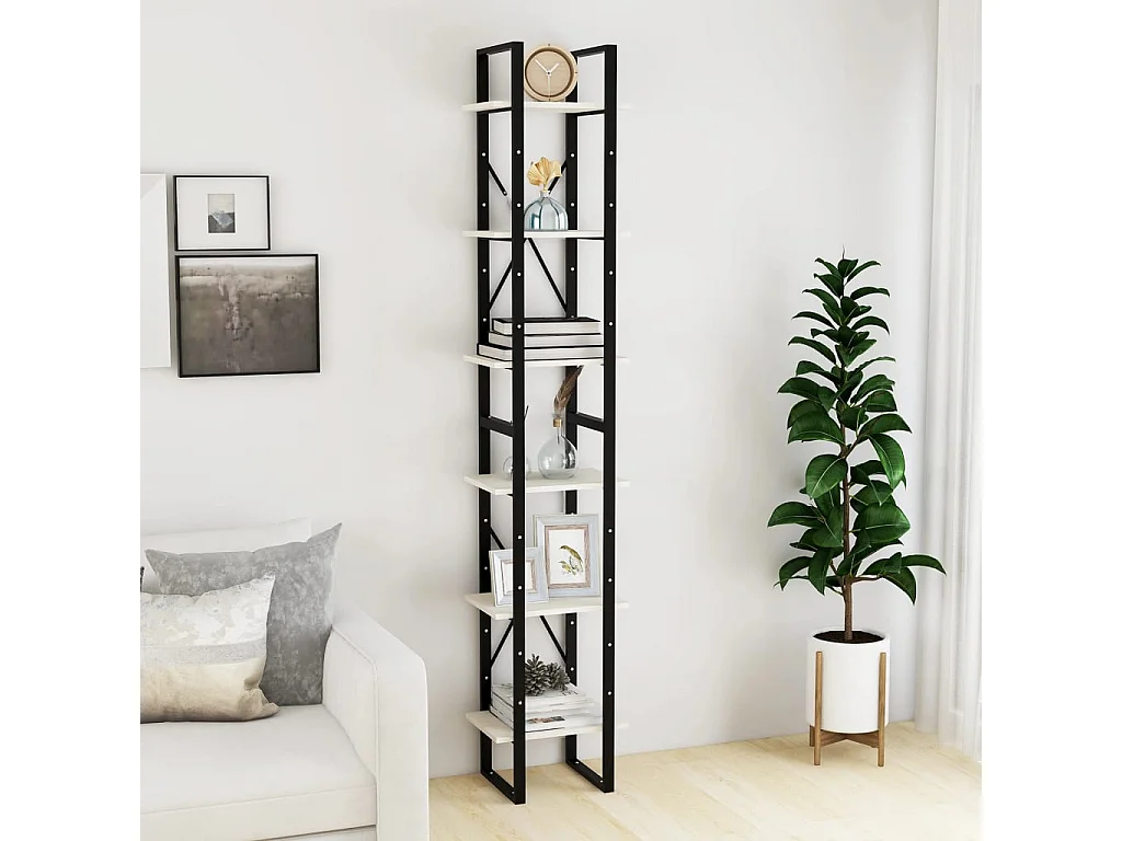 Armoire haute Blanc 40x30x210 cm Bois de pin solide