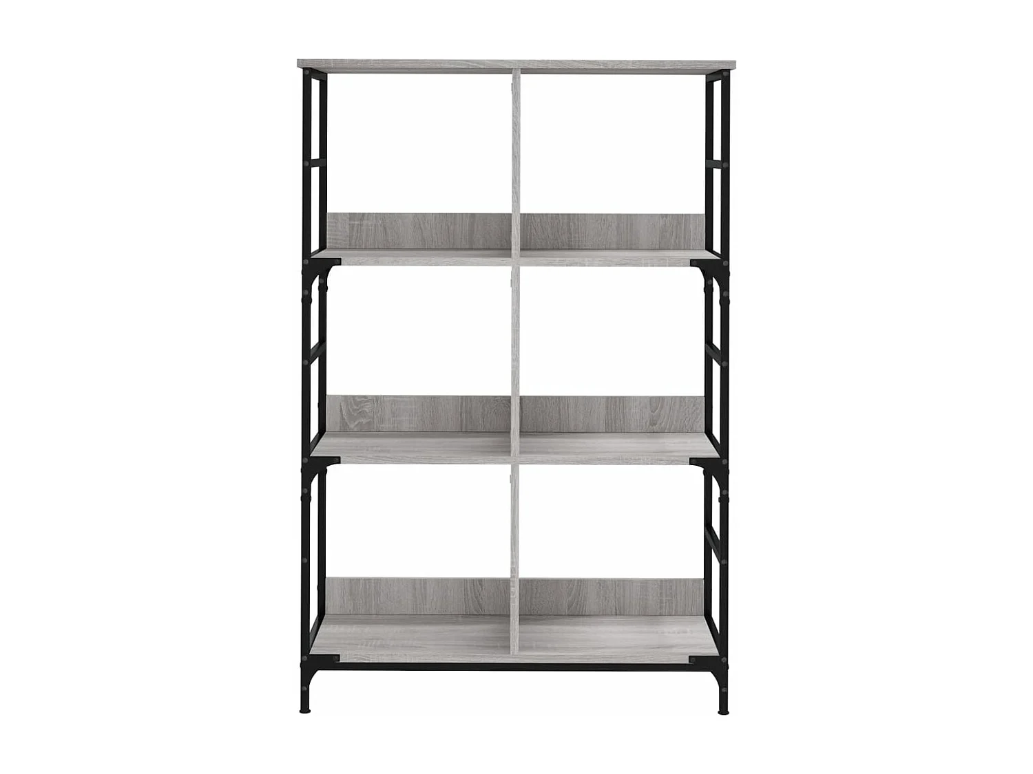 Bibliothèque sonoma gris 78,5x33x117,5 cm bois d'ingénierie