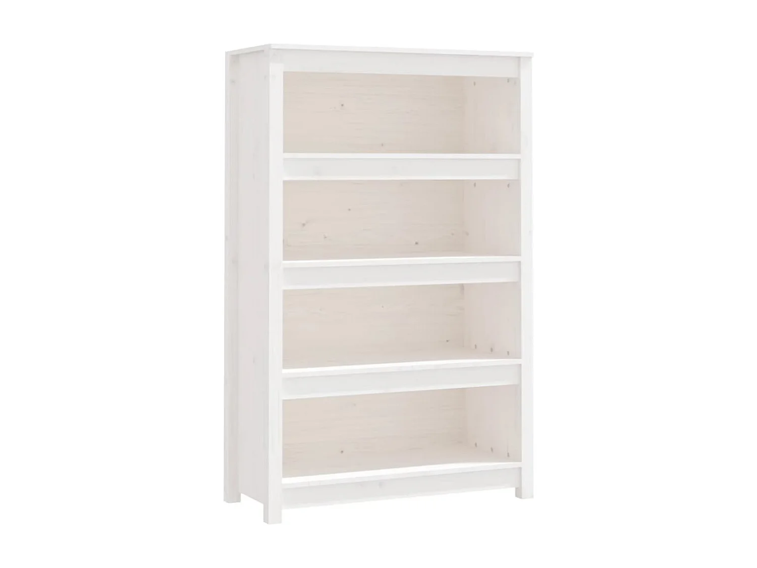 Estantería madera maciza de pino blanca 80x35x126 cm