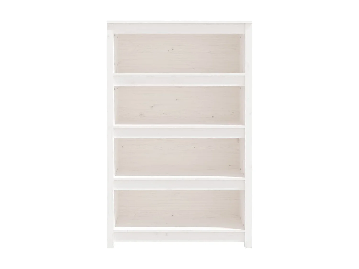 Estantería madera maciza de pino blanca 80x35x126 cm