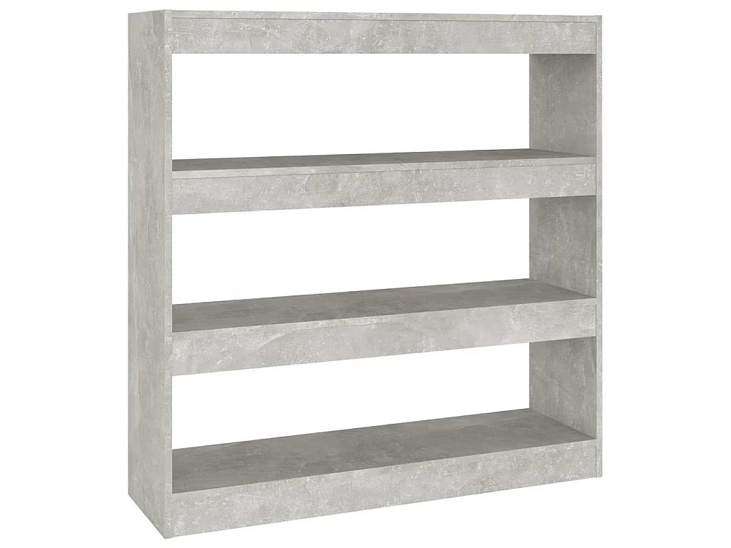 Bibliothèque/Séparateur de pièce Gris béton 100x30x103 cm