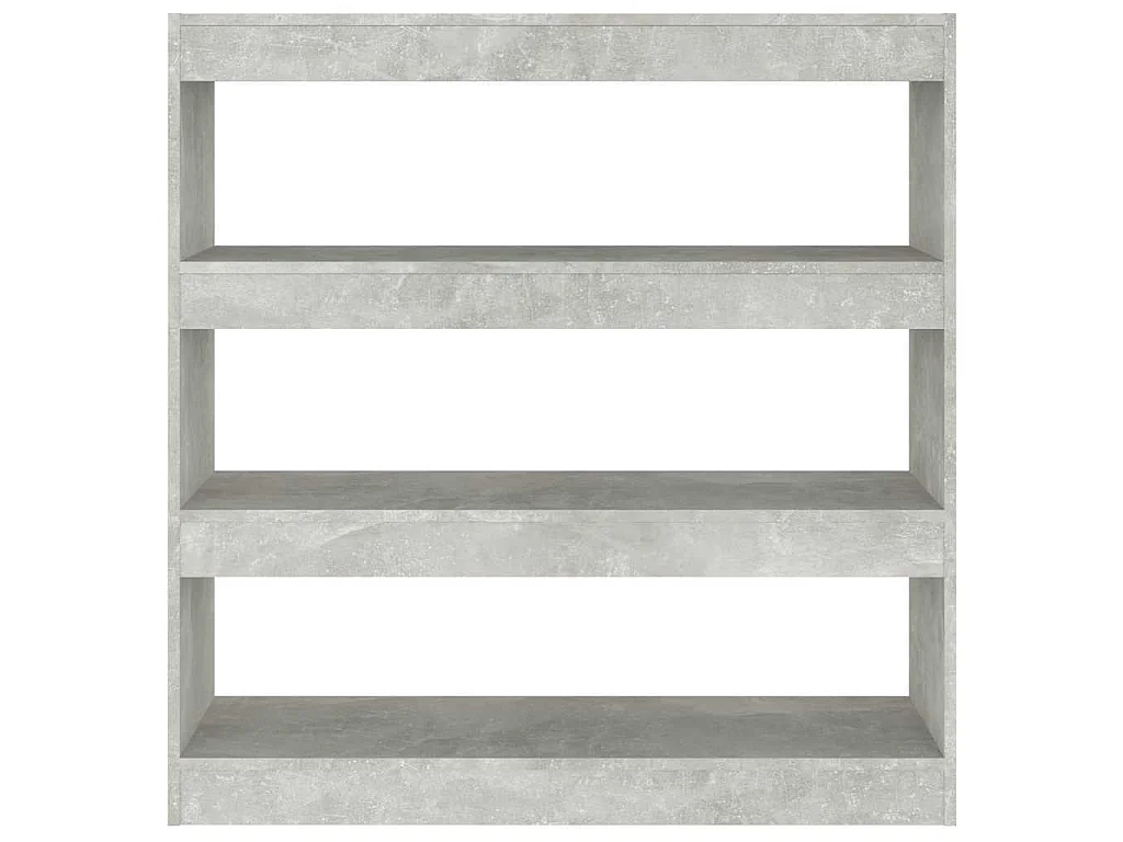 Bibliothèque/Séparateur de pièce Gris béton 100x30x103 cm