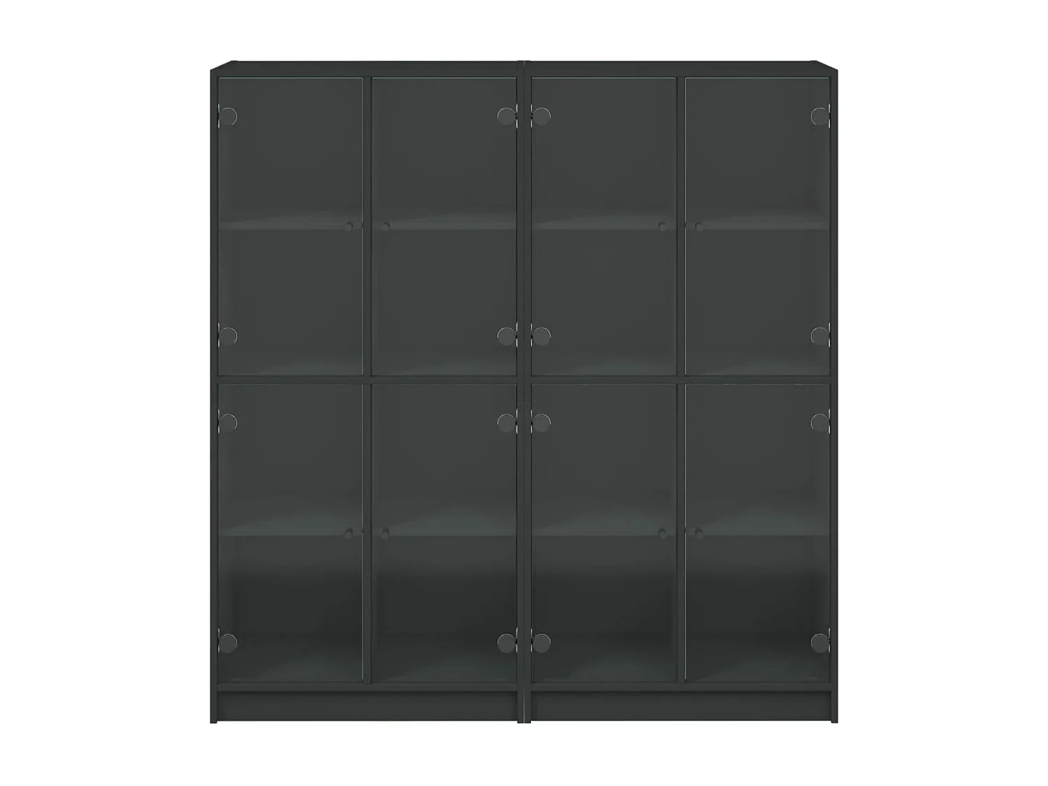 Bibliothèque avec portes noir 136x37x142 cm bois d'ingénierie