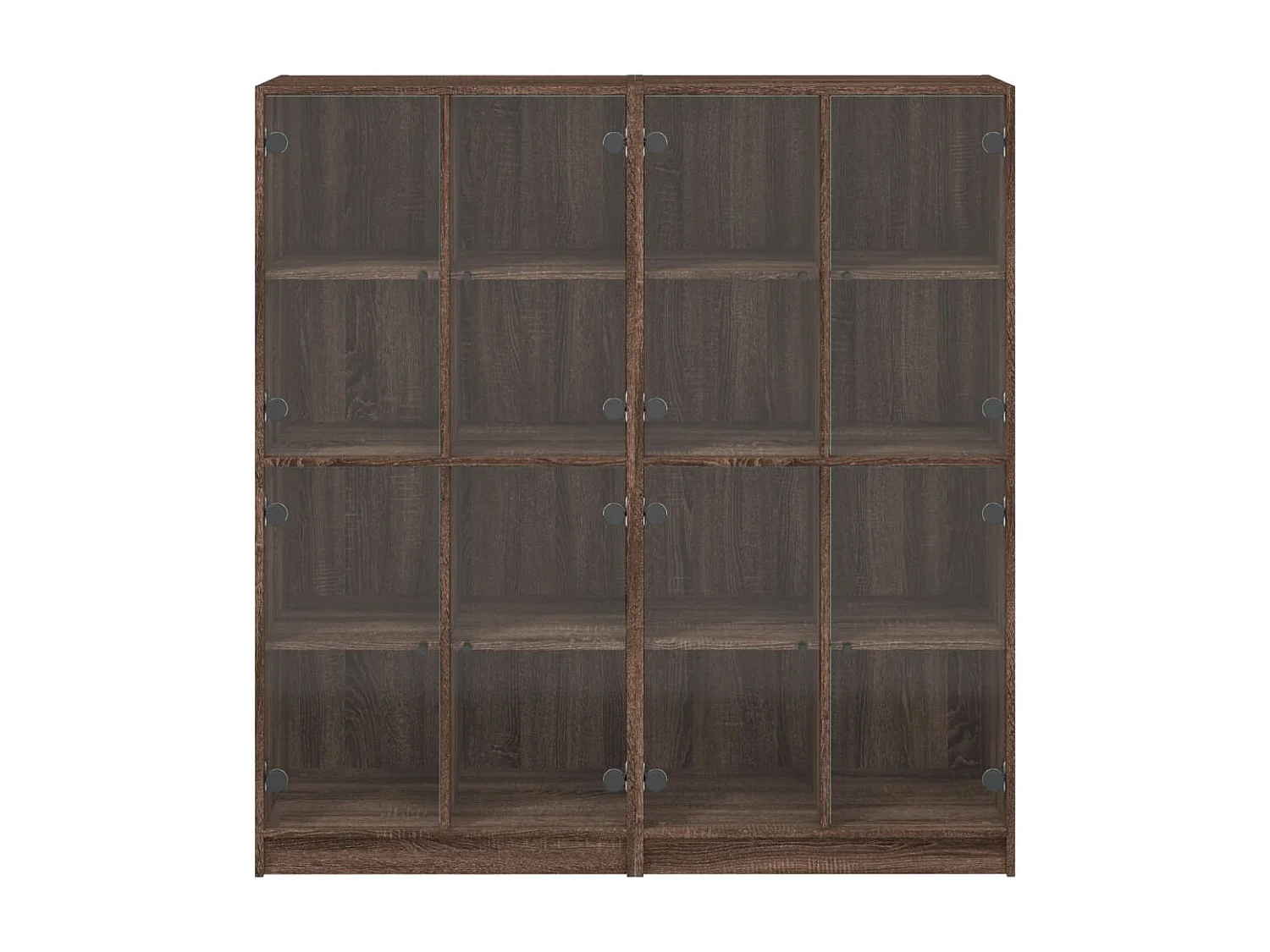 Bibliothèque avec portes chêne marron 136x37x142 cm