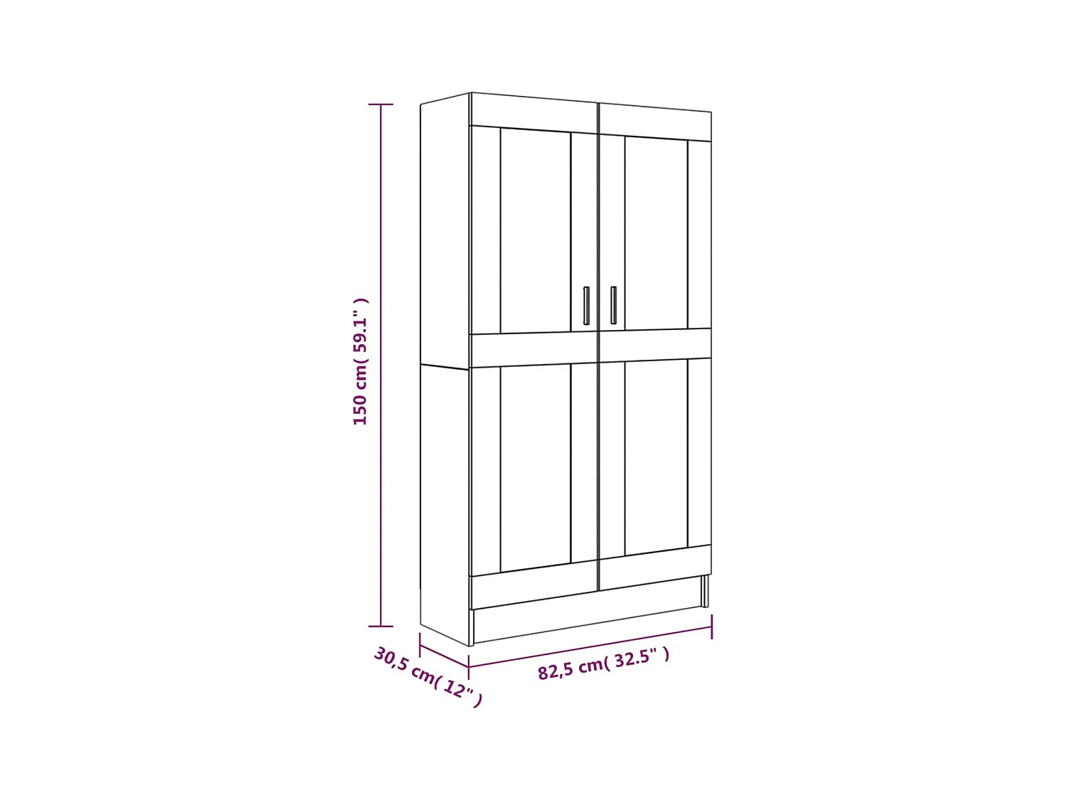 Bibliothèque Chêne fumé 82,5x30,5x150 cm Bois d'ingénierie