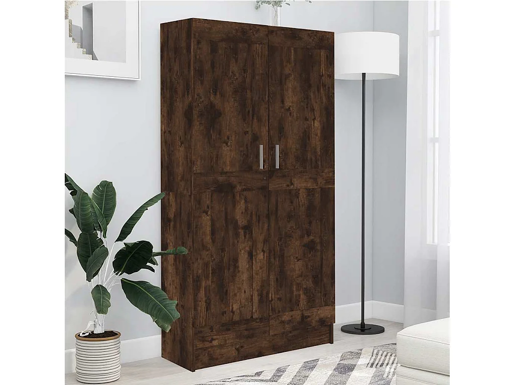 Libreria Rovere Fumo 82,5x30,5x150 cm in Legno Multistrato
