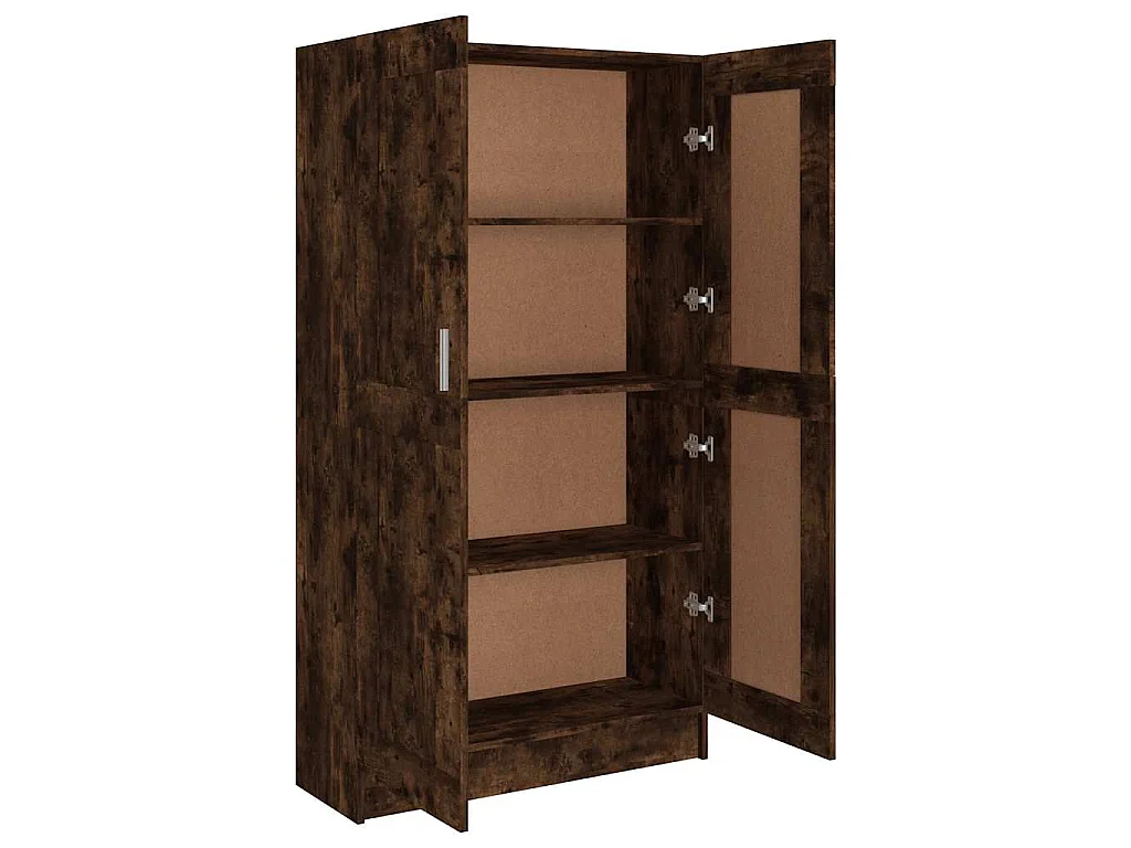 Libreria Rovere Fumo 82,5x30,5x150 cm in Legno Multistrato