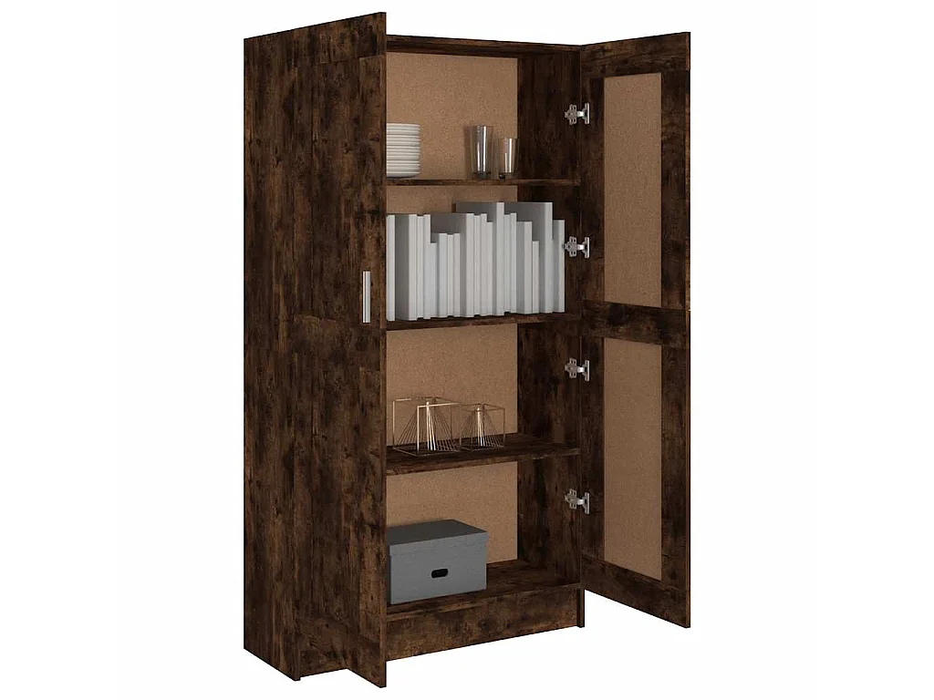 Libreria Rovere Fumo 82,5x30,5x150 cm in Legno Multistrato