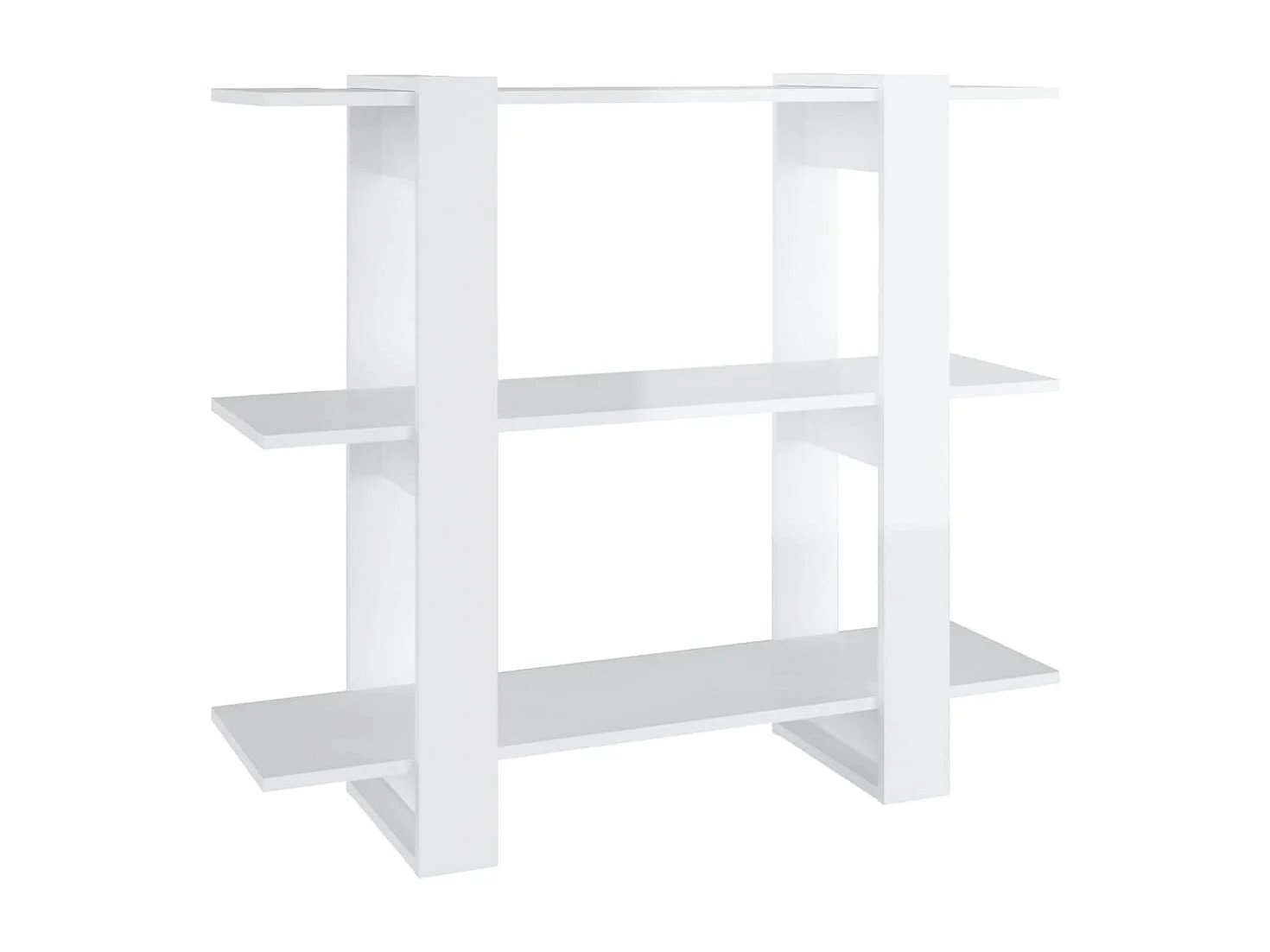 Bibliothèque/Séparateur de pièce Blanc brillant 100x30x87 cm