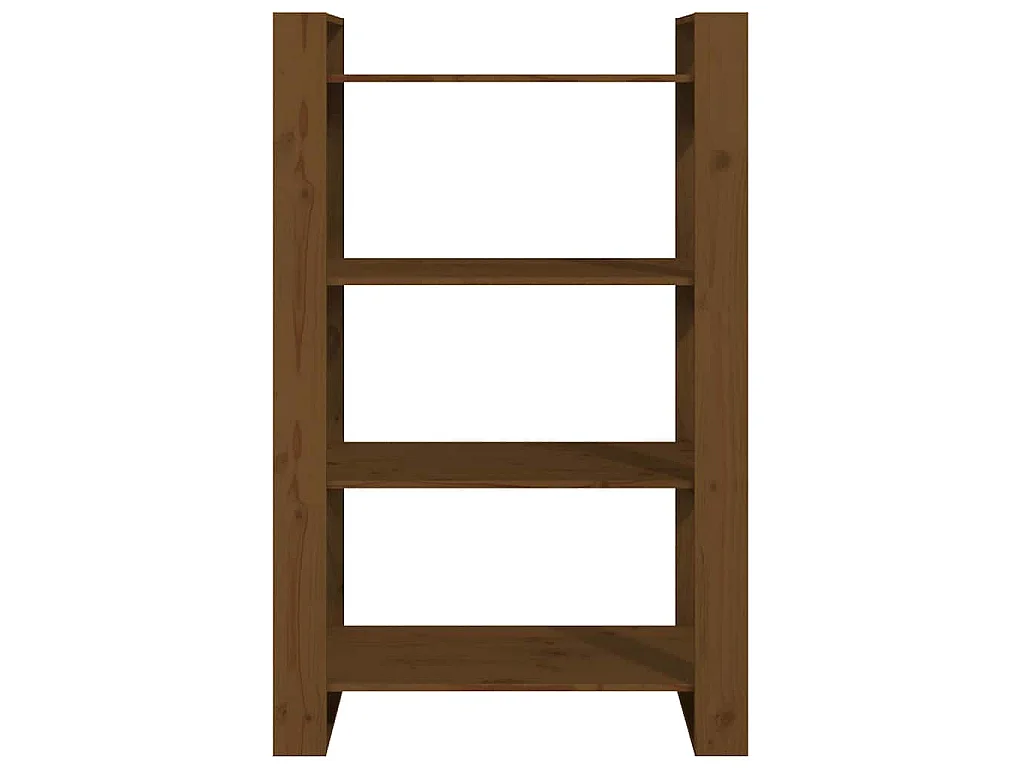 Bibliothèque/Cloison Marron miel 80x35x125 cm Bois massif