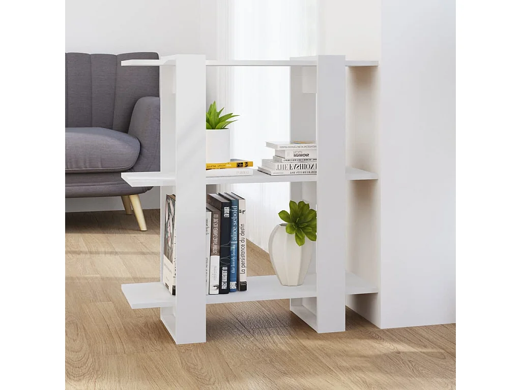 Bücherregal/Raumteiler Weiß 80x30x87 cm